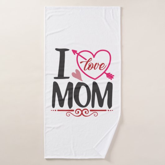 Paar Gift I Love mama Badhanddoek (Badhanddoek)