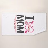 Paar Gift I Love mama Badhanddoek (Badhanddoek)