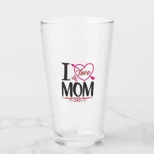 Paar Gift I Love mama Glas