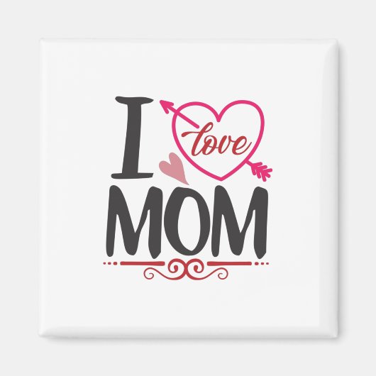 Paar Gift I Love mama Magneet (Voorkant)