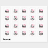 Paar Gift I Love mama Vierkante Sticker (Vel)