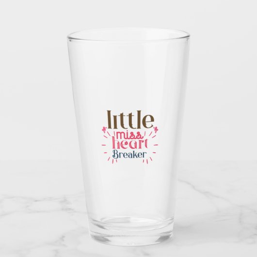 Paar Gift Little Miss Heart Glas (Voorkant)