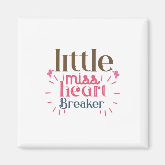 Paar Gift Little Miss Heart Magneet (Voorkant)