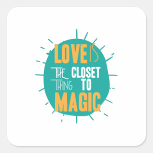 Paar Gift Love is de kast van Magic. Vierkante Sticker