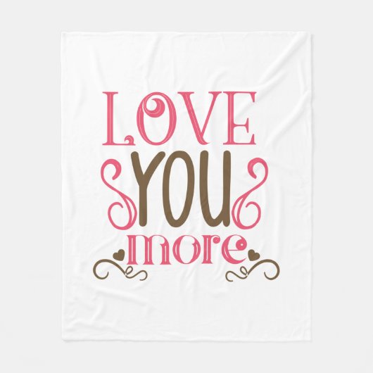 Paar Gift Love je nog meer Fleece Deken (Voorkant)