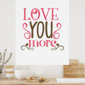 Paar Gift Love je nog meer Poster (Keuken)