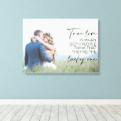 Paar Gift Ware Liefde is wanneer beide mensen denk Canvas Afdruk (Insitu (Houten vloer))