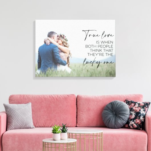 Paar Gift Ware Liefde is wanneer beide mensen denk Canvas Afdruk (Insitu (Woonkamer))