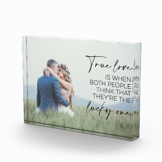 Paar Gift Ware Liefde is wanneer beide mensen denk Fotoblokken (Rechts)