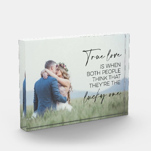 Paar Gift Ware Liefde is wanneer beide mensen denk Fotoblokken (Links)