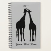 Paar Giraffe Planner met aangepaste tekst - Jaar (Voorkant)