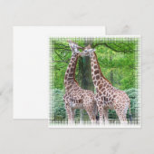 Paar Giraffe Uitnodiging (Voorkant / Achterkant)