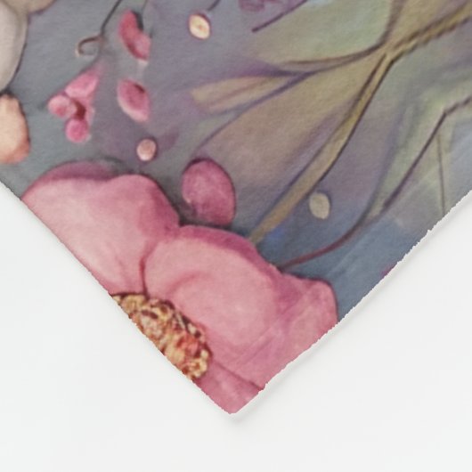 Paar Giraffes in een pasteltuin Fleece Deken (Hoek)