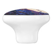 Paar Glas in lood keramische knop (Zijkant)