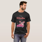 Paar Gnomen Happy Valentiine's Day Truck Gnome Lo T-shirt (Voorkant volledig)