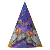 Paar Gnomes die vrolijk kerstlied zingen - Fun Feesthoedjes (Achterkant)