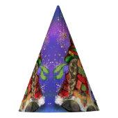 Paar Gnomes die vrolijk kerstlied zingen - Fun Feesthoedjes (Voorkant)