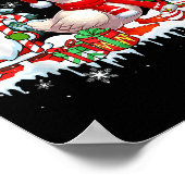 Paar Gnomes Santa Goose Kerstbomen Boer F Poster (Hoek)