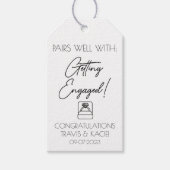 Paar goed bij: Verloving minimalistisch ringontwer Cadeaulabel (Voorkant)