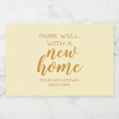 Paar goed met aangepaste vloeistof likeurfles etiket (Enkel label)