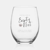 Paar goed met een leeg nest wijnglas zonder voet (Voorkant)