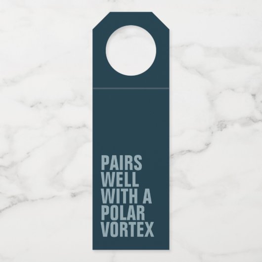 Paar goed met een polaire vortex grappige winterwi flessenhanger (Voorkant)