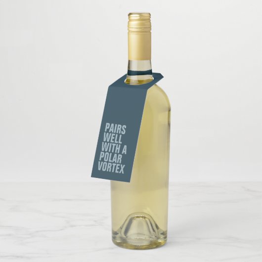 Paar goed met een polaire vortex grappige winterwi flessenhanger (Schuin)