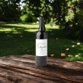 Paar goed met het Manuscript van het Voorstel van  Wijn Etiket