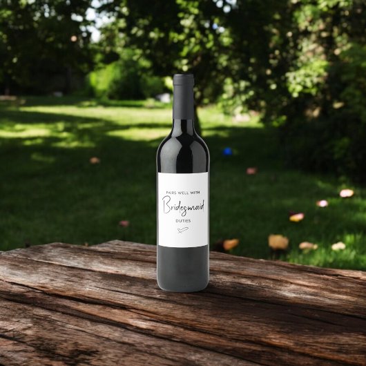 Paar goed met het Manuscript van het Voorstel van Wijn Etiket