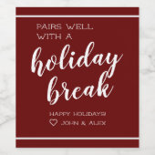 Paar goed met vakantieplek Etiket voor aangepaste (Enkel label)