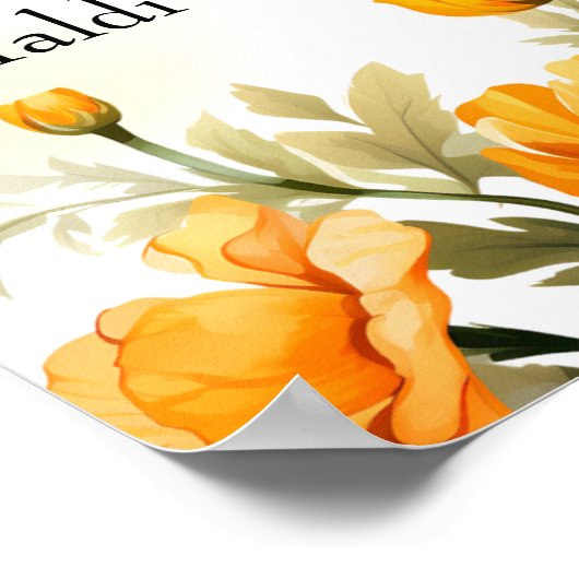 Paar haldi welkom teken Maiyan signage Poster (Hoek)