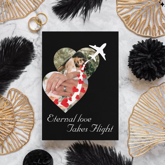 Paar hart foto, romantisch, modern, bruiloft kaart