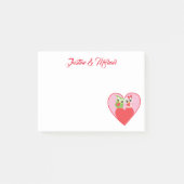 Paar hart met eigenaar post-it® notes (Voorkant)