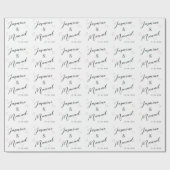 Paar hart namen wit cadeau cadeaupapier (Vlak)