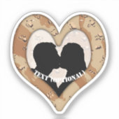 Paar hart woestijn camouflage sticker (Voorkant)