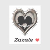 Paar hart woestijn camouflage sticker (Vel)