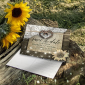 Paar Hoefijzers Zonnebloem Hout Weduwsdatum Briefkaart