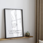 Paar Holding Handen Line Art Poster