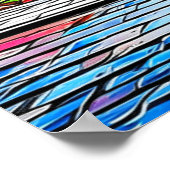 Paar Holding Handen Stedelijke Graffiti Art Poster (Hoek)