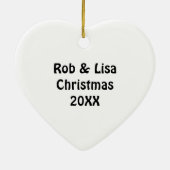 Paar Holding Hands uit 1950 op Diner Kerstmis Keramisch Ornament (Achterkant)