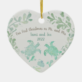 Paar Holiday Zee Turtle Coastal Beach Ornament