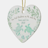 Paar Holiday Zee Turtle Coastal Beach Ornament (Links)