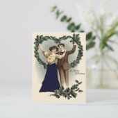 Paar Holly Hart Garland Briefkaart (Staand voorkant)