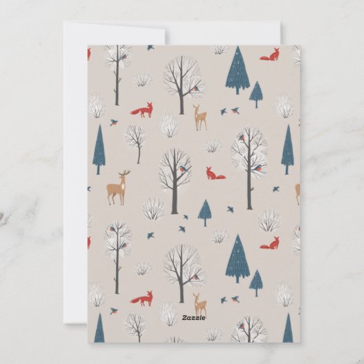 Paar Hond Snowy Hill Winterscape Kerstmis Feestdagenkaart (Achterkant)