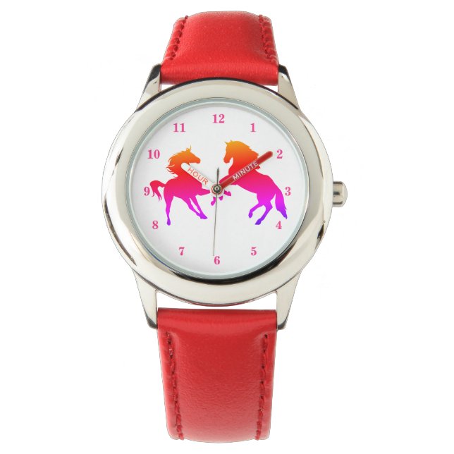 Paar Horse Watch Horloge (Voorkant)