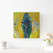 Paar Hug Love Valentijn Square Wall Clock Vierkante Klok (Huis)