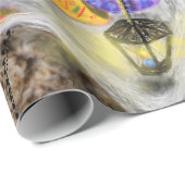 Paar Hugged Gnomen die vrolijk kerstlied zingen Cadeaupapier (Rol Hoek)