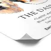 Paar Huisdier Bruiloft Handtekening Drink Teken Poster (Hoek)