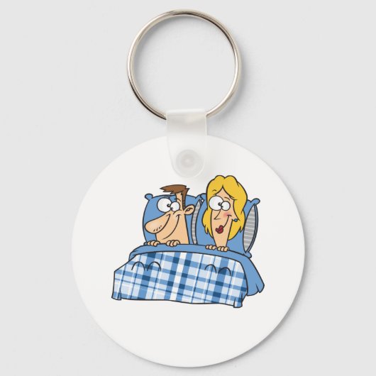 Paar in bed sleutelhanger (Voorkant)