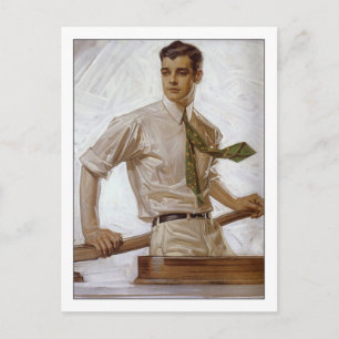 Paar in Boat door Joseph Leyendecker Briefkaart